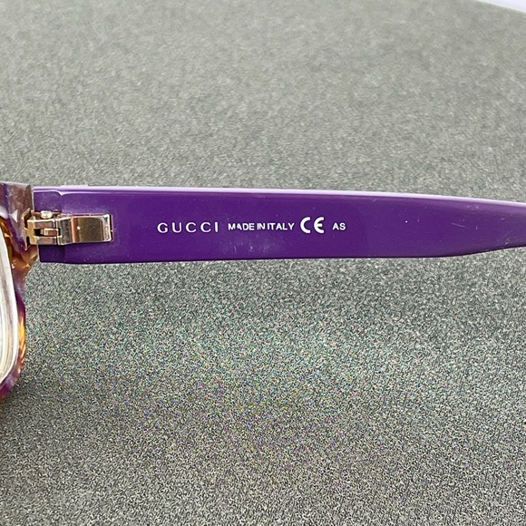 RARE FIND!! Vintage Gucci Eyeglasses GG Made in Italy Violet/Brown - Picture 7 of 12